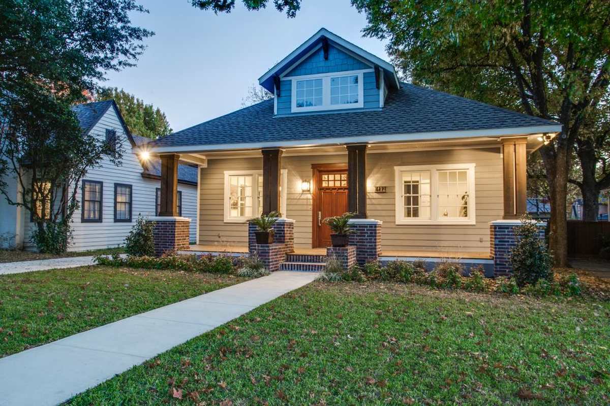 A restored craftsman bungalow exterior
