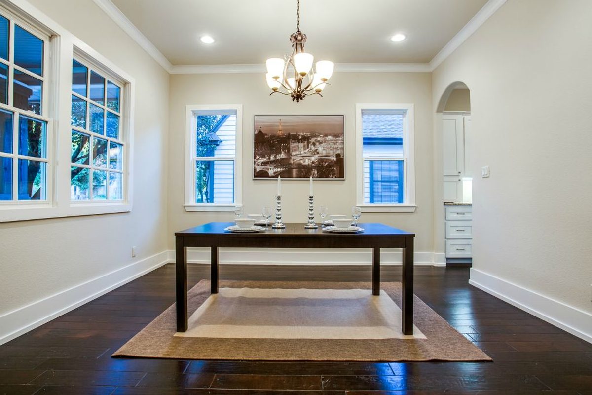 Dining room, open to the kitchen on one side.